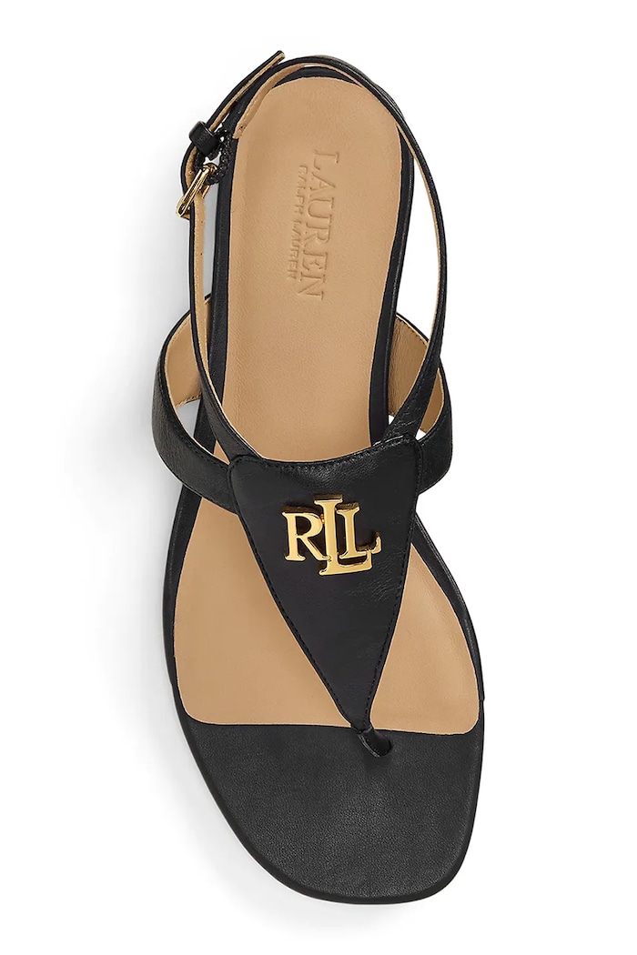 Взуття Шкіряні сандалі Lauren Ralph Lauren Everley 802959145001.001 чорний