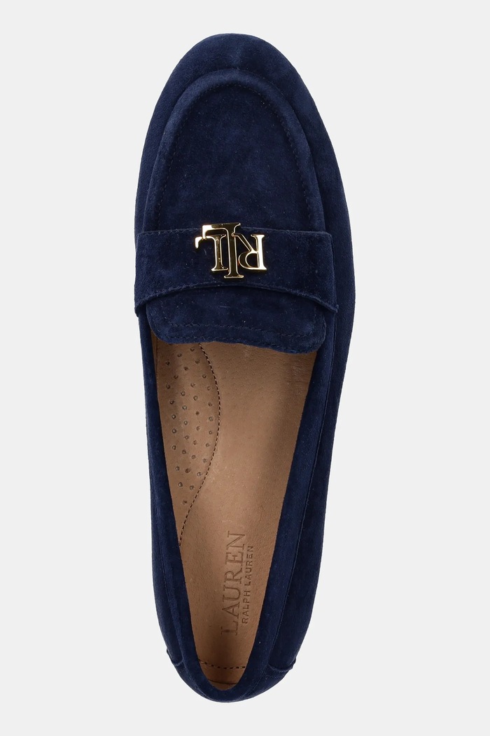 Lauren Ralph Lauren mocasini din piele întoarsă Averi III bleumarin 802959266001.410