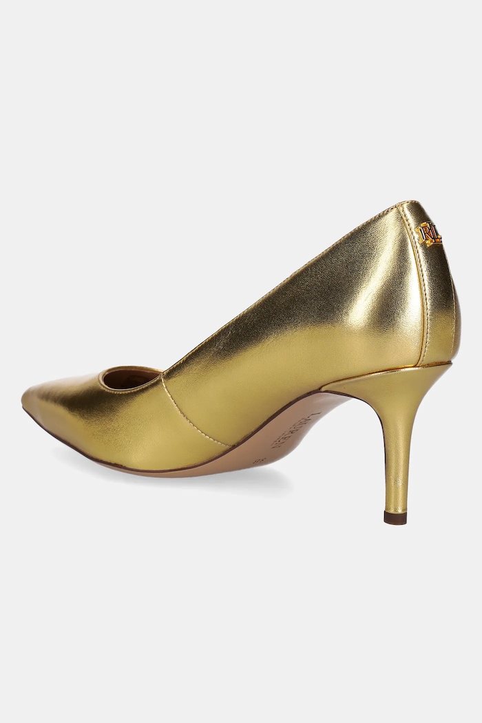 Обувки Lauren Ralph Lauren Кожени обувки с тънък ток Lauren Ralph Lauren Lanette 802978205001.710 злато