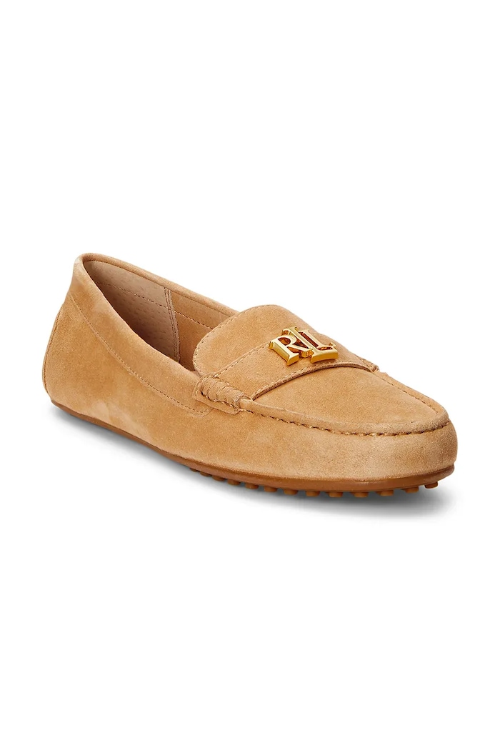 Semišové mokasíny Lauren Ralph Lauren Barnsbury 802821629026.101 béžová SS26
