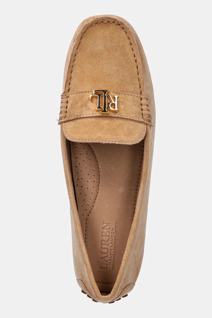Mokasini iz semiša Lauren Ralph Lauren Barnsbury bež 802821629026.101