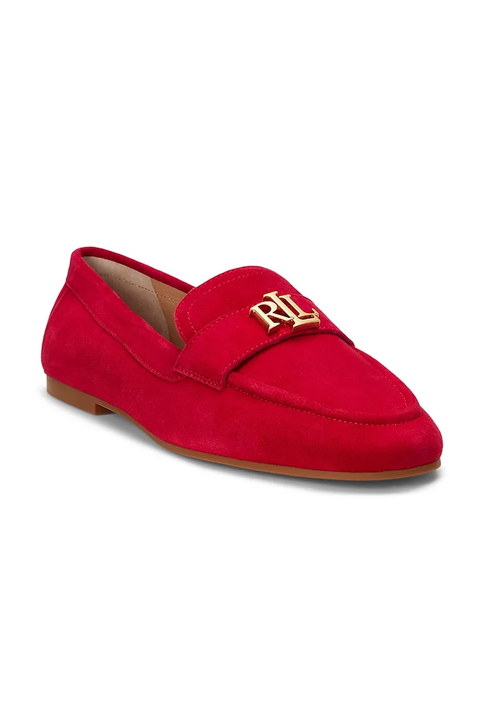 Lauren Ralph Lauren mocassini da donna in scamoscio Averi III 802946809006.600 rosso SS26