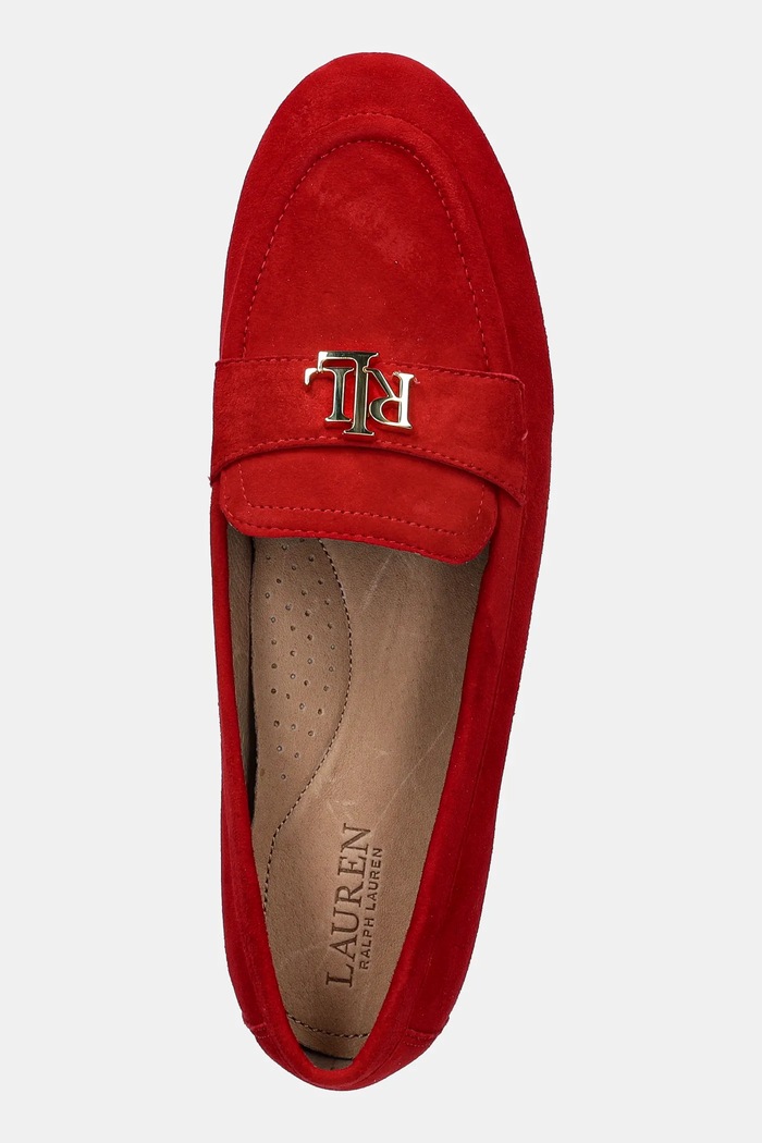 Lauren Ralph Lauren mokasyny damskie zamszowe Averi III czerwony 802946809006.600