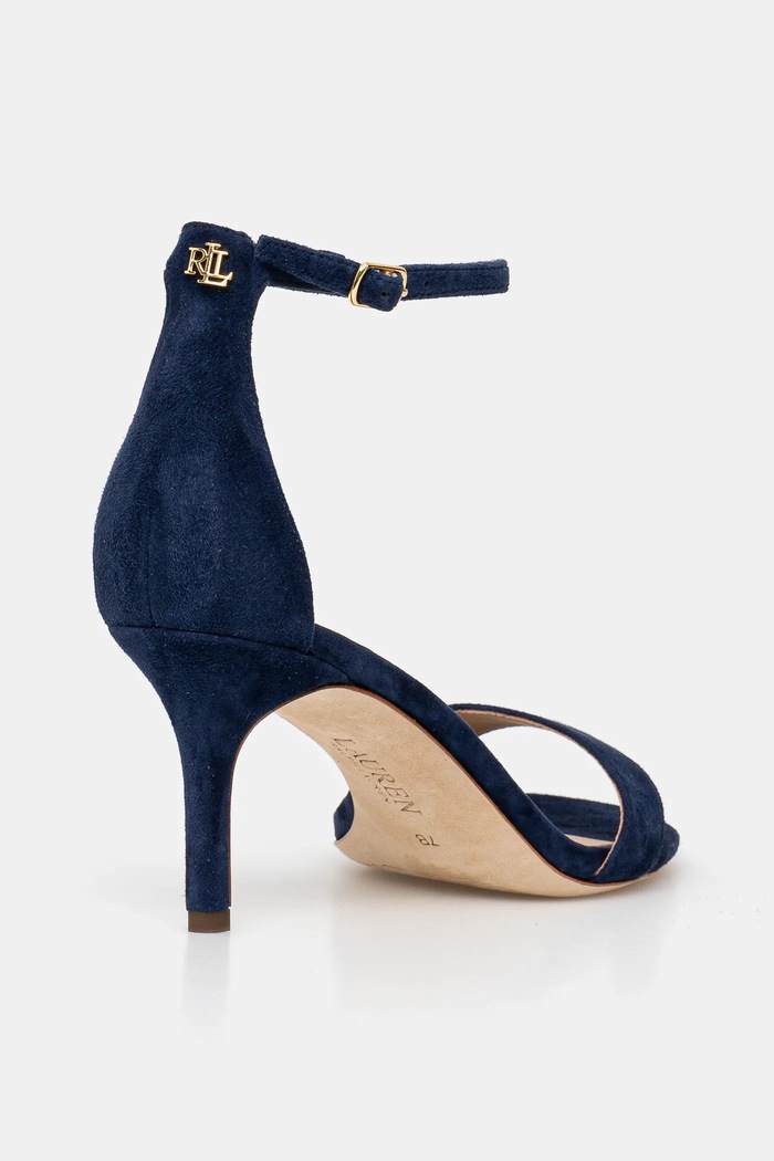 Obuwie Lauren Ralph Lauren sandały zamszowe Allie Mid 802959175002.410 granatowy
