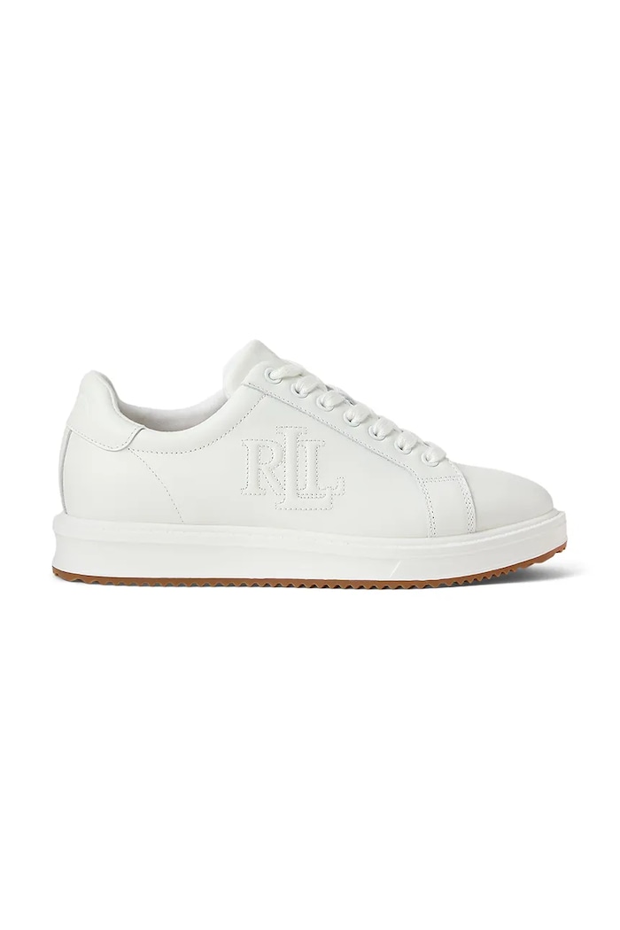 Lauren Ralph Lauren sneakersy skórzane Ainsley płaska biały 802959228001.100