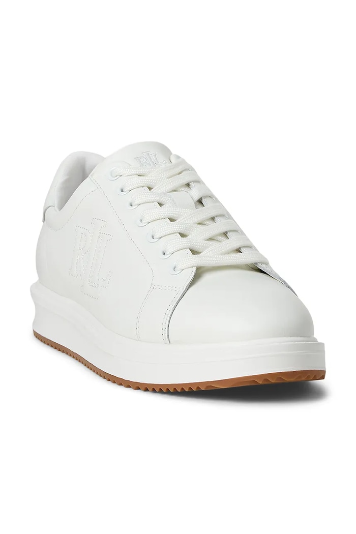 Lauren Ralph Lauren sneakersy skórzane Ainsley 802959228001.100 biały SS26