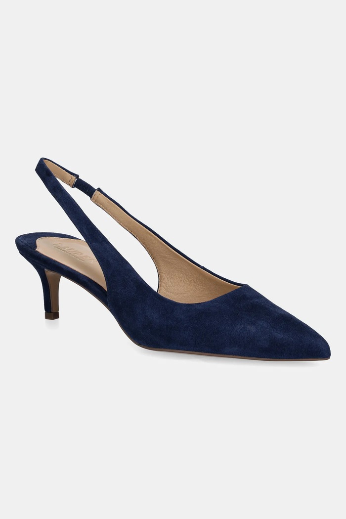 Semišové lodičky Lauren Ralph Lauren Lolah II ihličkový tmavomodrá 802959263001.410