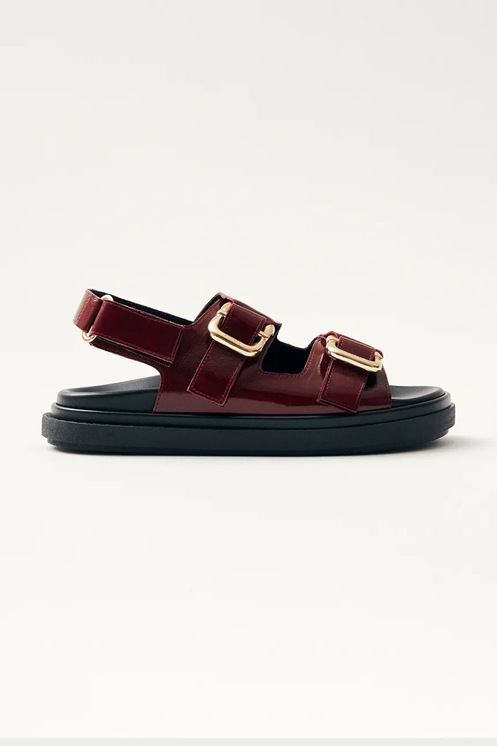 Alohas bőr szandál Harper platform burgundia S100731.01