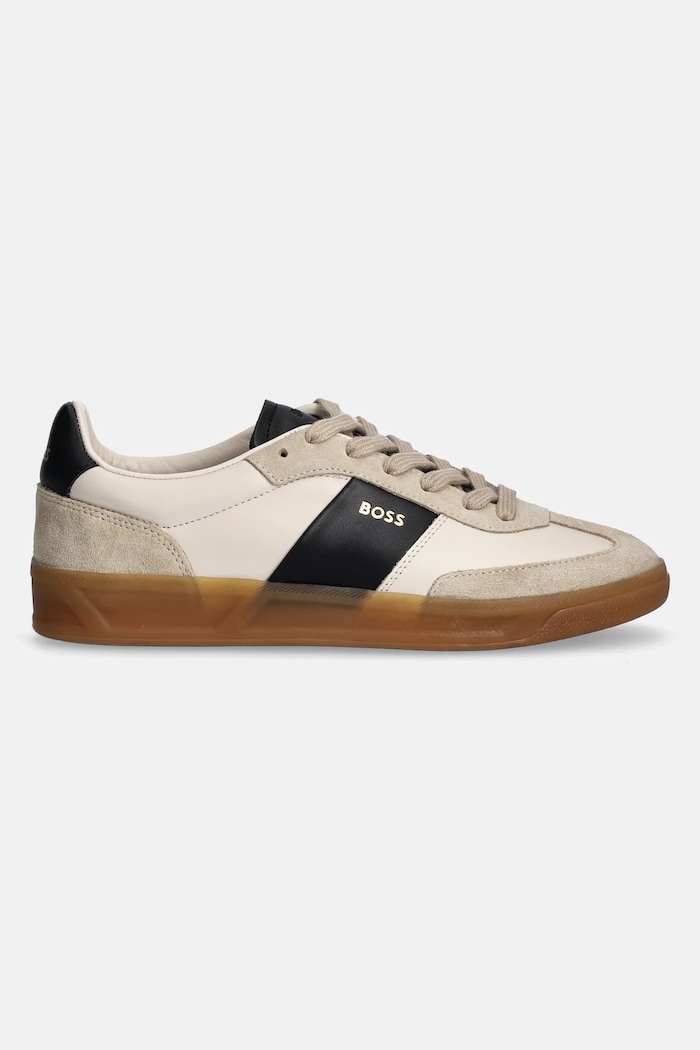 Kožne tenisice BOSS Brenta 50536624.260 bež AW25