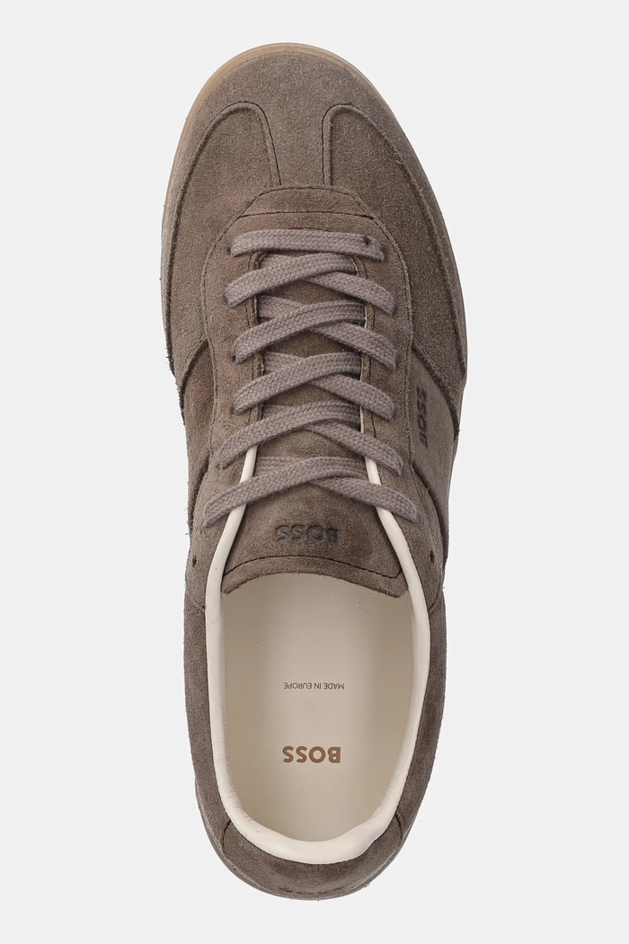 Semišové tenisky BOSS Brenta hnědá 50536645.249