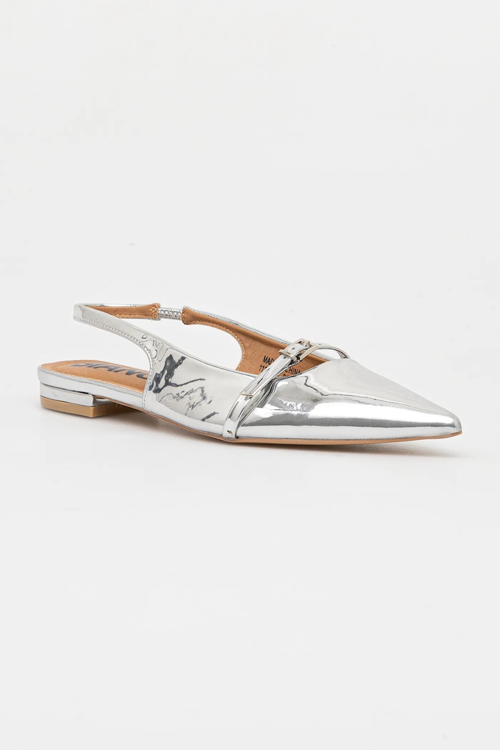 Bianco balerini BIABARI imitatie de piele lacuita argintiu 11251797