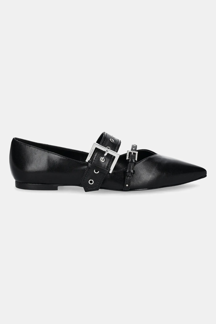 HUGO balerini de piele Maridia 50536400.001 negru SS25