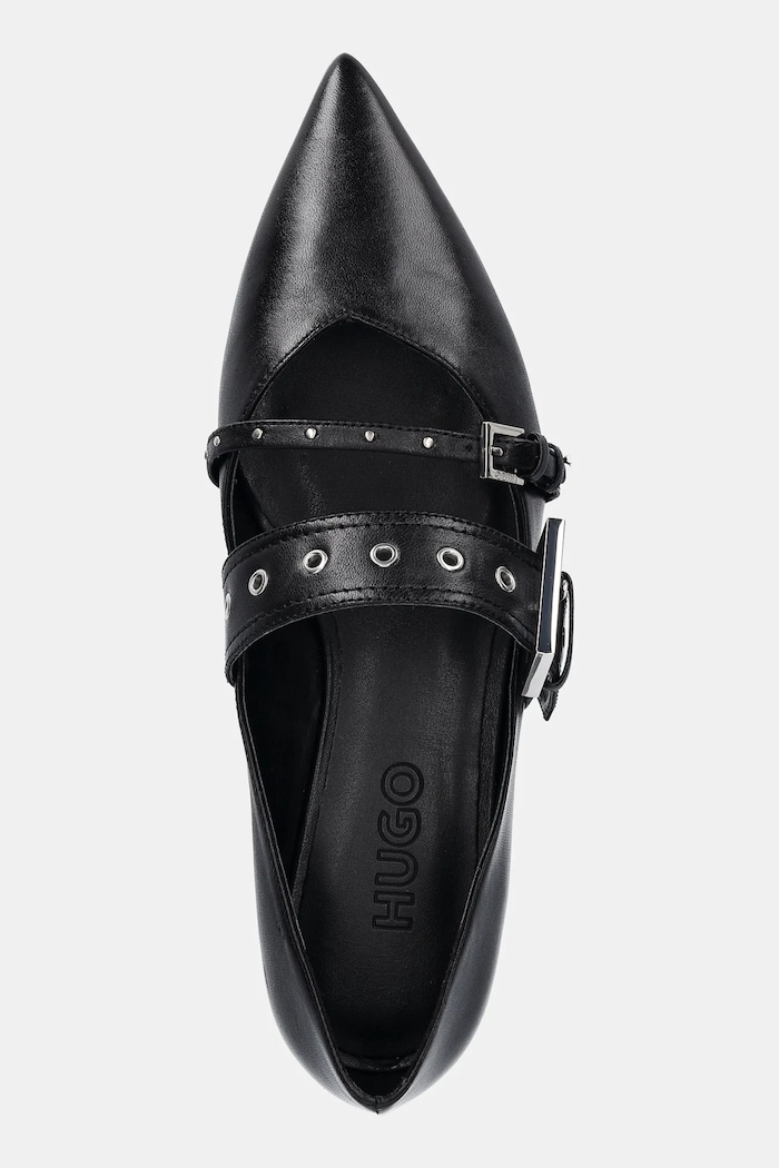 HUGO balerini de piele Maridia negru 50536400.001
