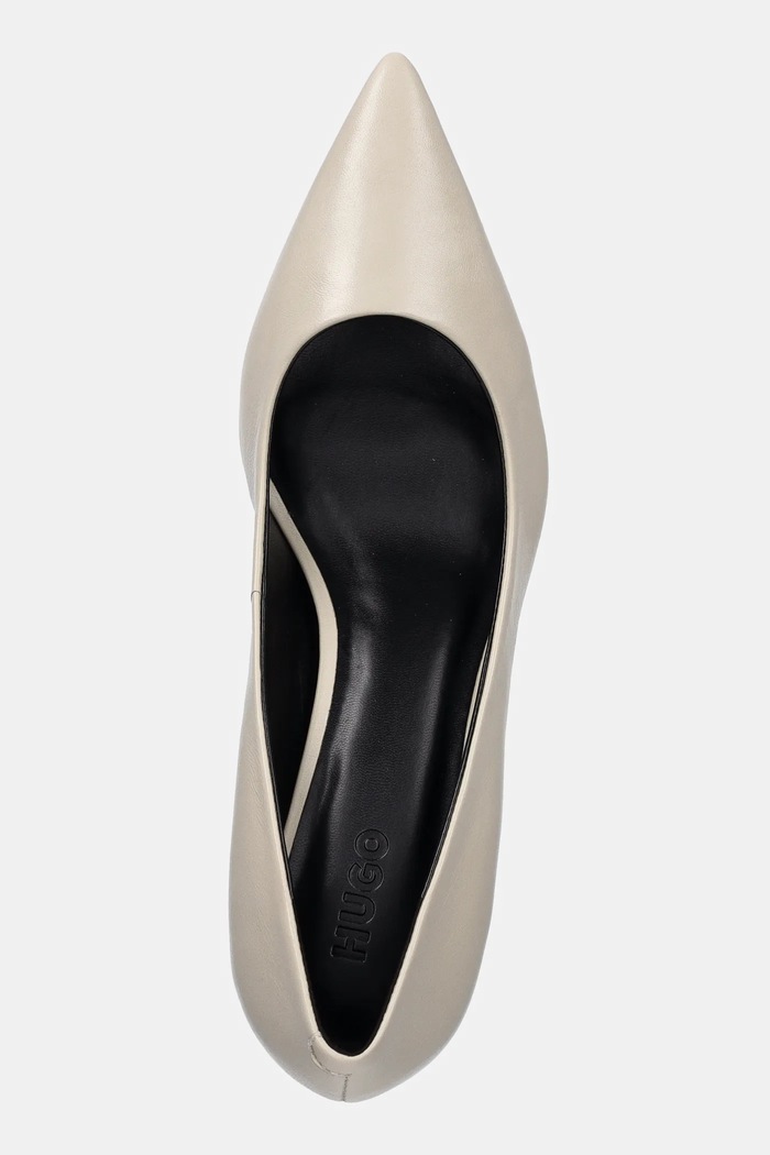 HUGO bőr flip-flop Devany bézs 50536630.272