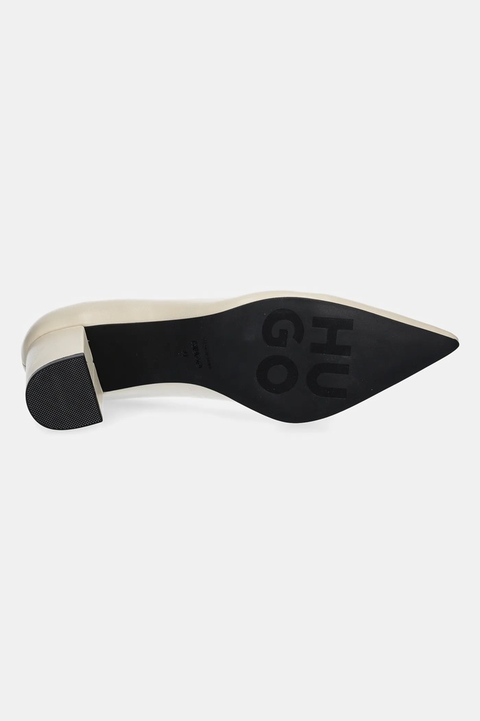 HUGO bőr flip-flop Devany 50536630.272 bézs