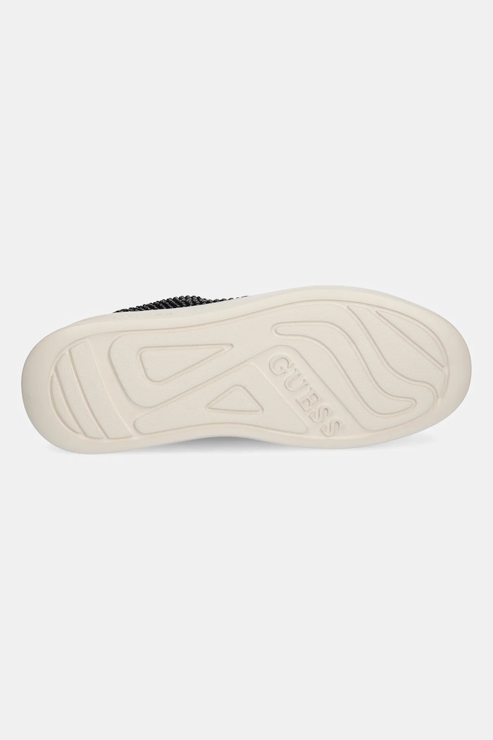 Guess sneakersy skórzane ELBINA FLPELB.SUE12.BLACK czarny