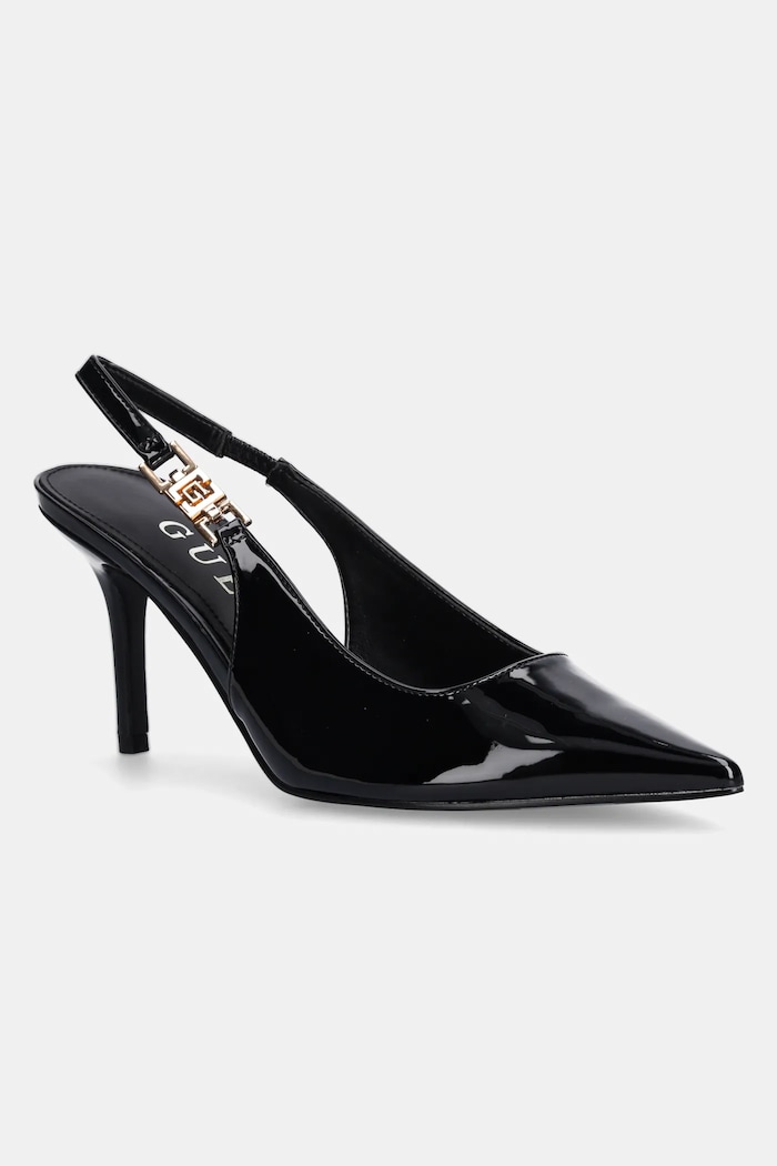 Guess szpilki NASSHA szpic czarny FLPNAS.PAF05.BLACK
