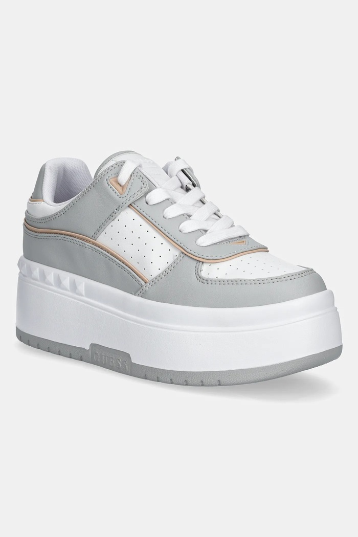 Guess sneakersy RIDGEE imitacja skóry licowej szary FLPRID.ELE12.WHIGR