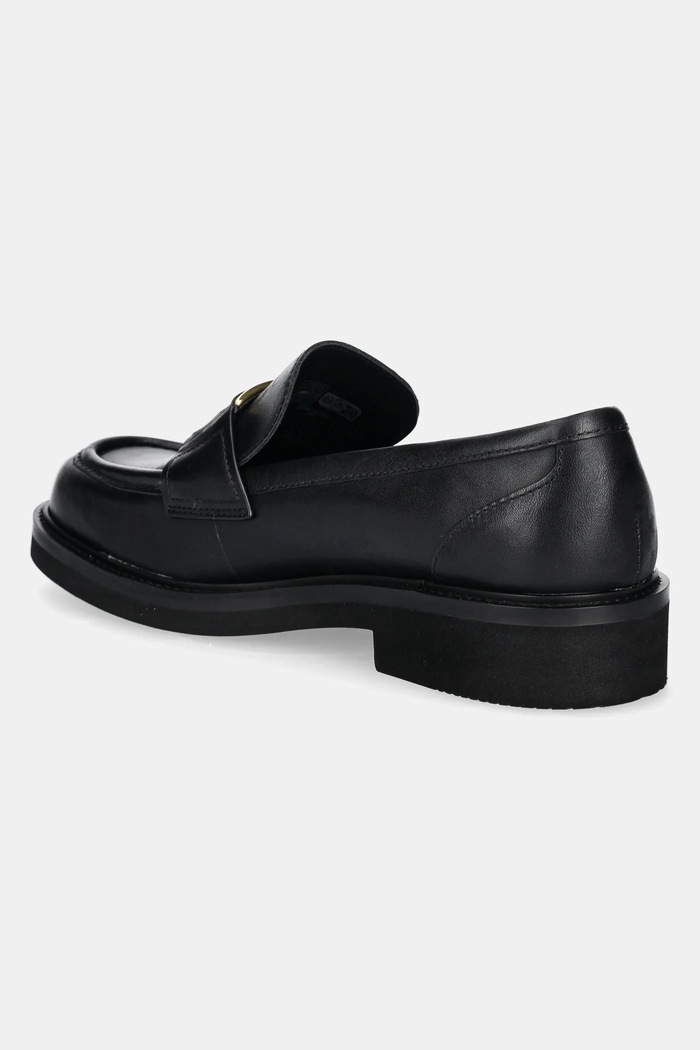 Încălțăminte Guess mocasini de piele SHUTTLE FLPSHU.LEA14.BLACK negru