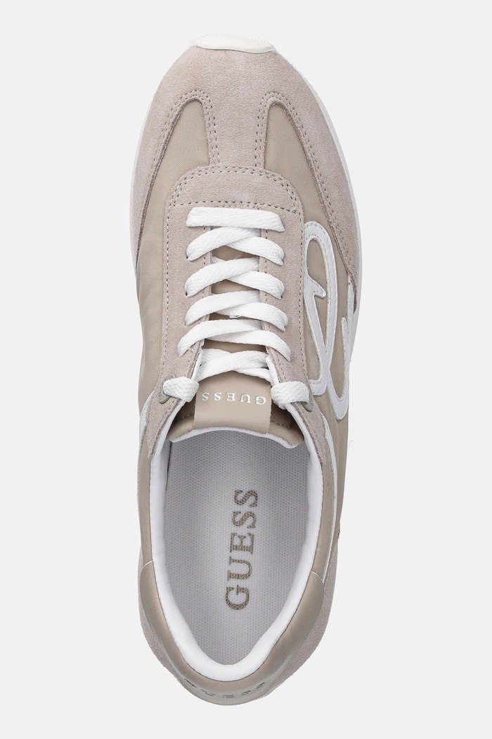 Sneakers Guess SKROLL μπεζ FLPSKR.SUE12.BEIGE