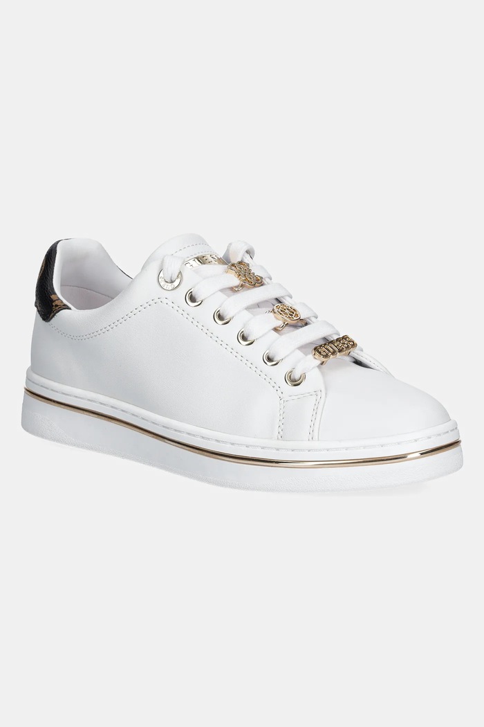 Маратонки Guess STASEY изкуствена кожа бял FLPSTA.ELE12.WHITE