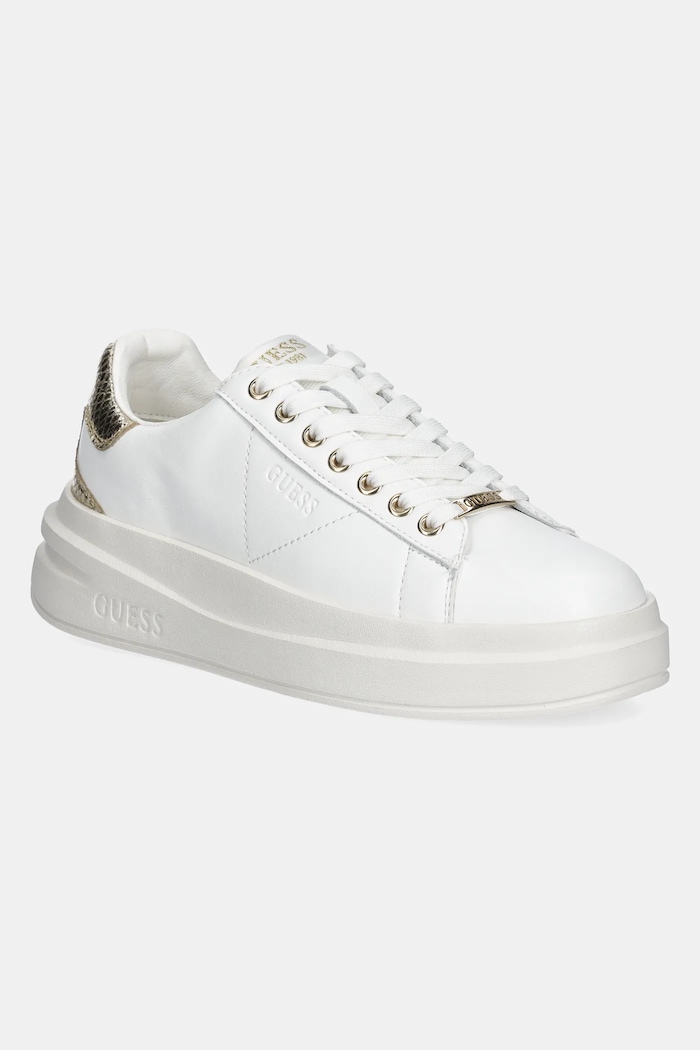 Guess sneakersy ELBINA imitacja skóry licowej biały FLTELB.LEM12.WHIGO