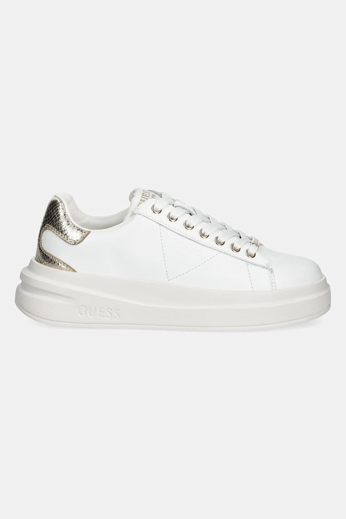 Guess sneakersy ELBINA FLTELB.LEM12.WHIGO biały SS25