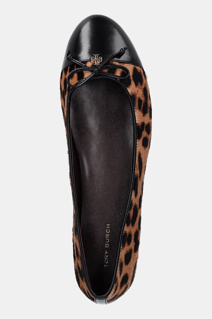 Kožne balerinke Tory Burch Cap-Toe Ballet smeđa 154509.201