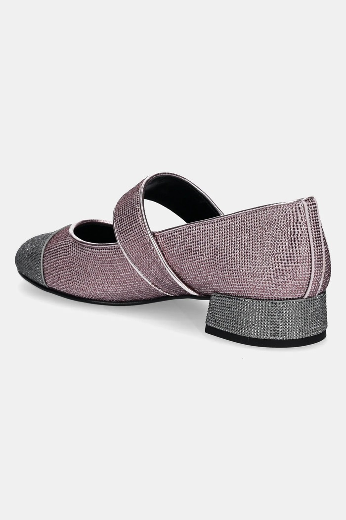 Obutev Salonarji iz semiša Tory Burch Cap-Toe Mary Jane Pave Heel Ballet 162495.500 roza