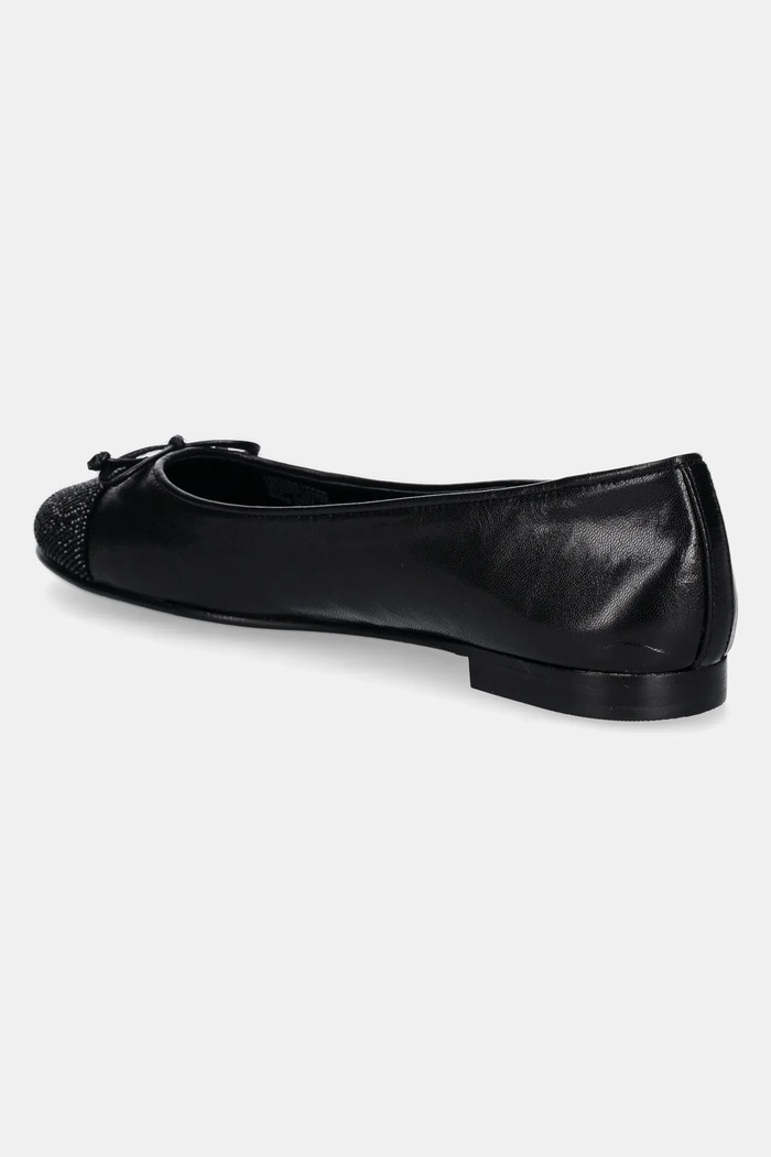 Obuv Kožené balerínky Tory Burch Cap-Toe Pave Ballet 166214.004 čierna
