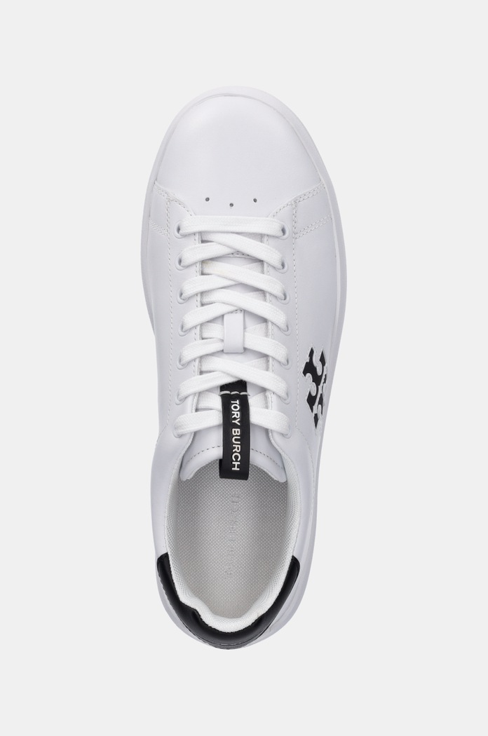 Tory Burch sneakersy skórzane Double T Howell Court biały 149728.101
