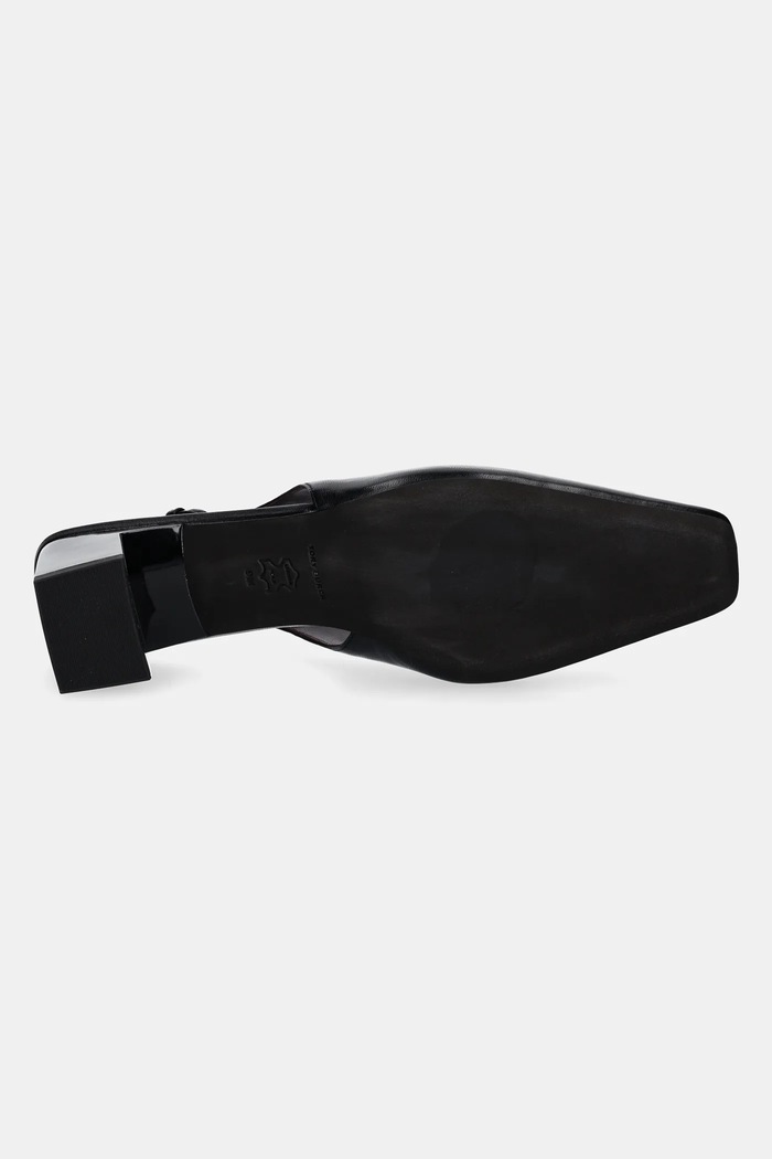 Tory Burch czółenka skórzane Georgia Slingback 156479.006 czarny