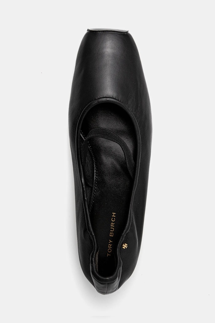 Kožené balerínky Tory Burch Runway Ballet 157625.006 čierna