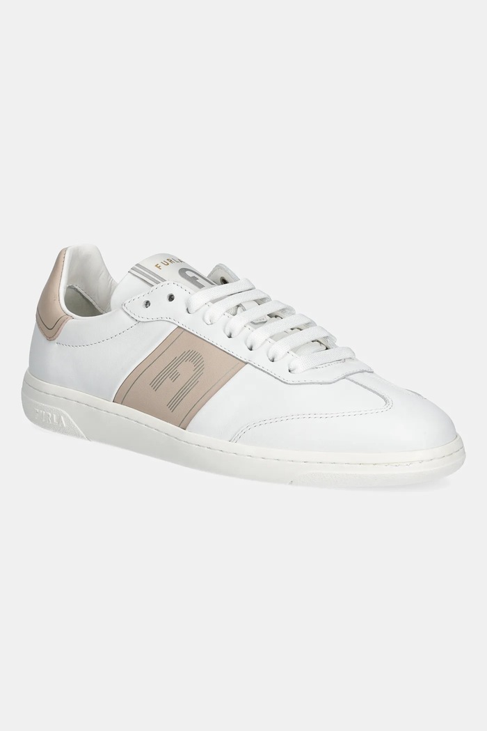 Furla sneakersy skórzane Twist Lace-Up Sneaker płaska biały YJ18FTW.BX3724.3742S