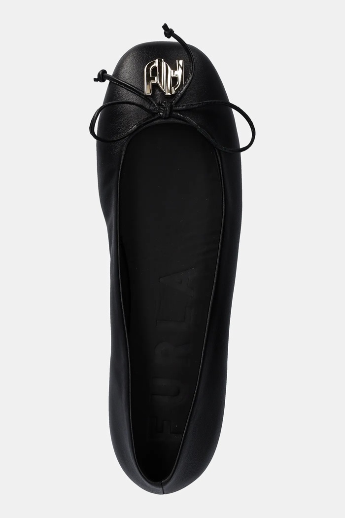 Usnjene balerinke Furla Ballet Ballerina črna YJ00BAL.X30000.O6000
