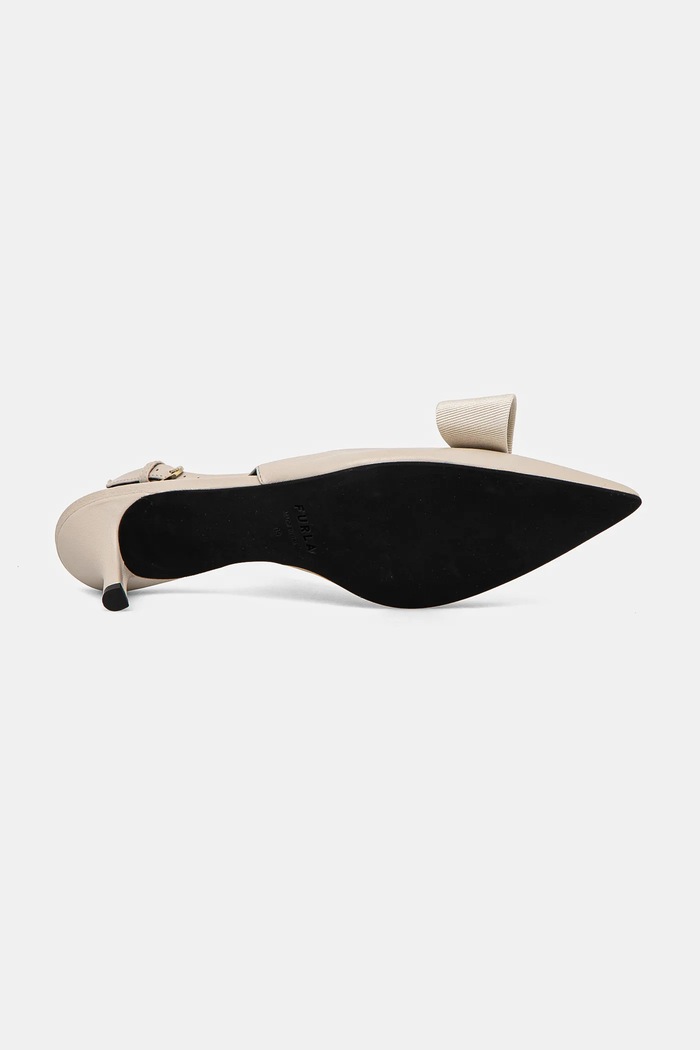 Furla szpilki skórzane Sfera Slingback YJ05SFE.BX3614.1704S beżowy