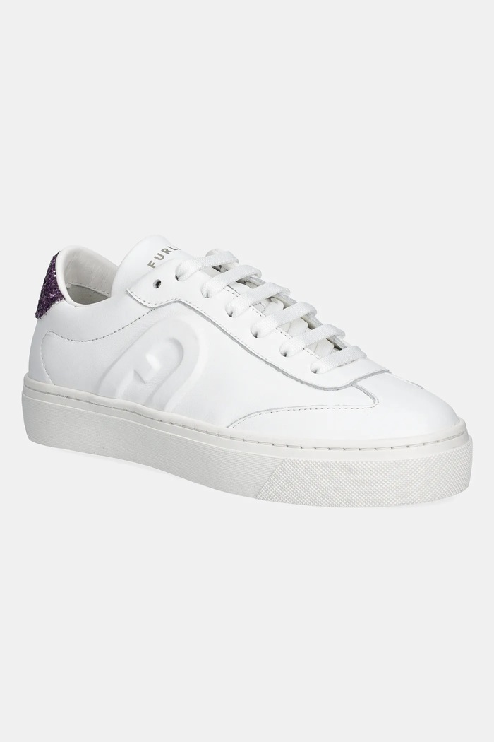 Furla sneakersy skórzane Enjoy Lace-Up Sneaker płaska biały YJ10ENJ.BX3726.3751S