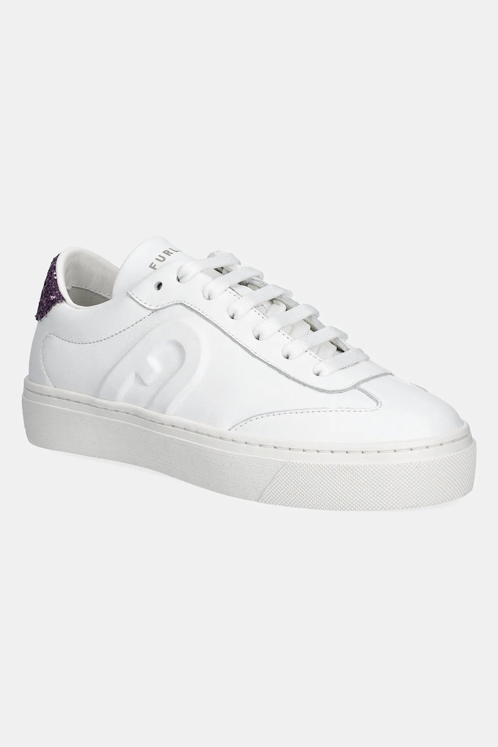 Furla sneakersy skórzane Enjoy Lace-Up Sneaker płaska biały YJ10ENJ.BX3726.3751S