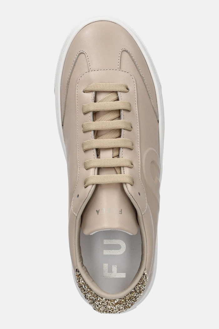 Furla sneakersy skórzane Enjoy Lace-Up Sneaker beżowy YJ10ENJ.BX3726.3735S