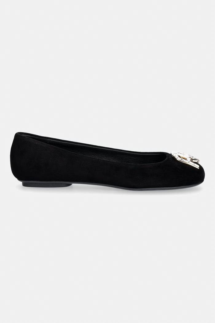 Balerinke iz semiša Furla Ballet Ballerina YJ02BAL.C10000.O6000 črna SS25