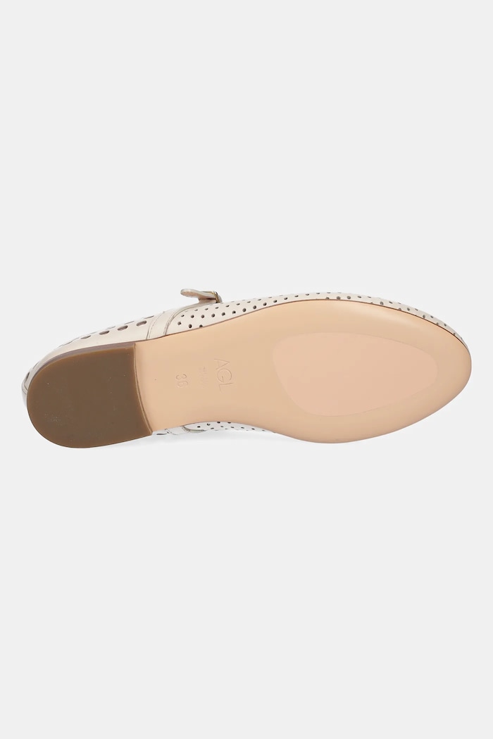 Kožené baleríny AGL Milly Pierced D544039PCSOFTY0119 béžová