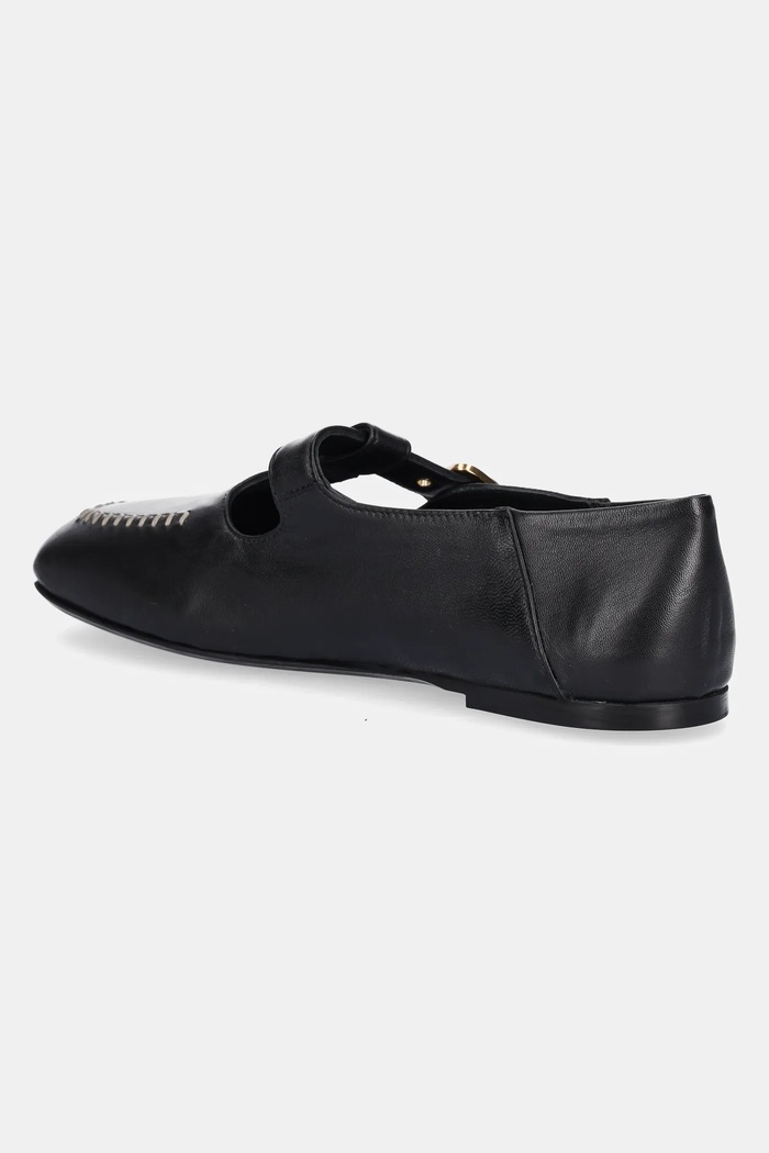 Obuv Kožené balerínky AGL Ceramic Shoes D840006PGKA0761013 čierna