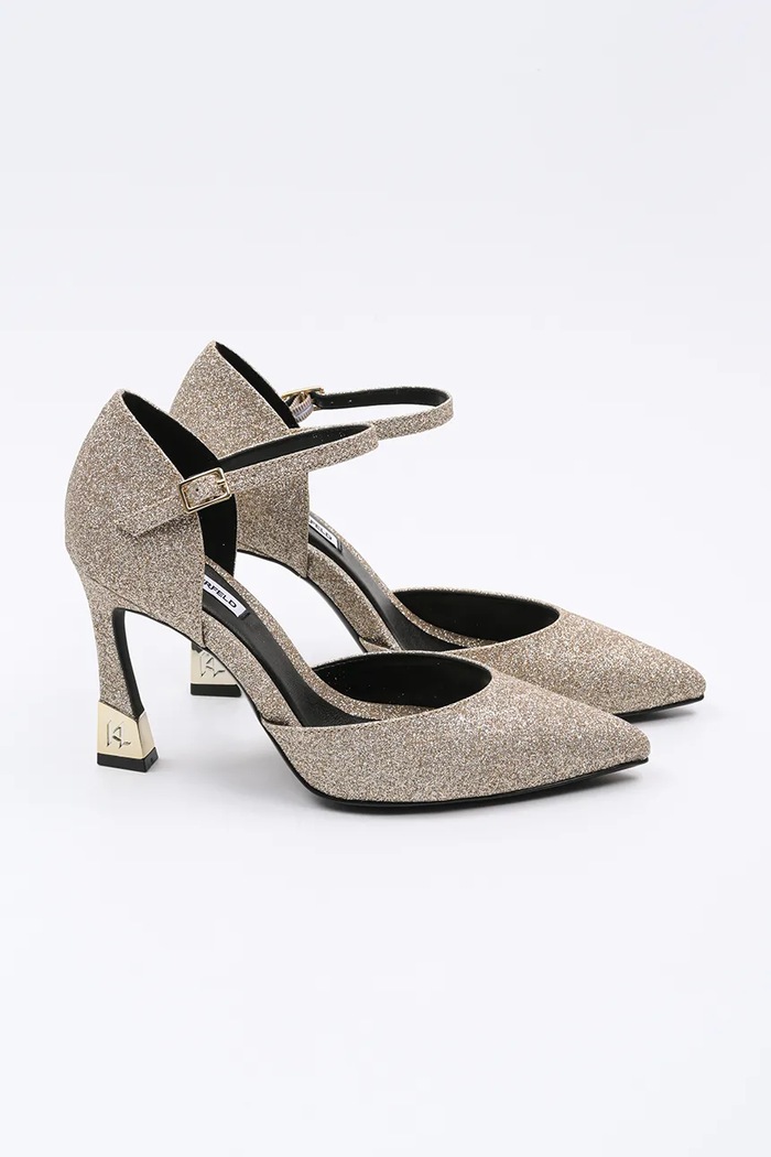 Karl Lagerfeld szpilki PREMIERE 90 KL33504G.GH8 złoty SS25
