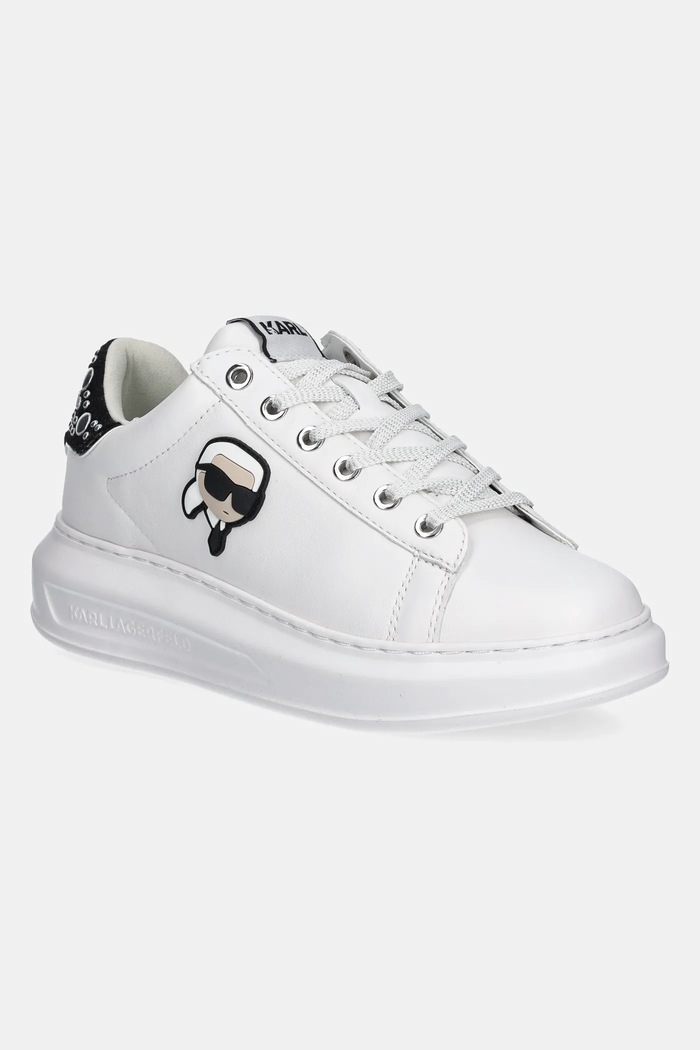 Kožené tenisky Karl Lagerfeld KAPRI NFT Planet friendly bílá KL62529M.01S