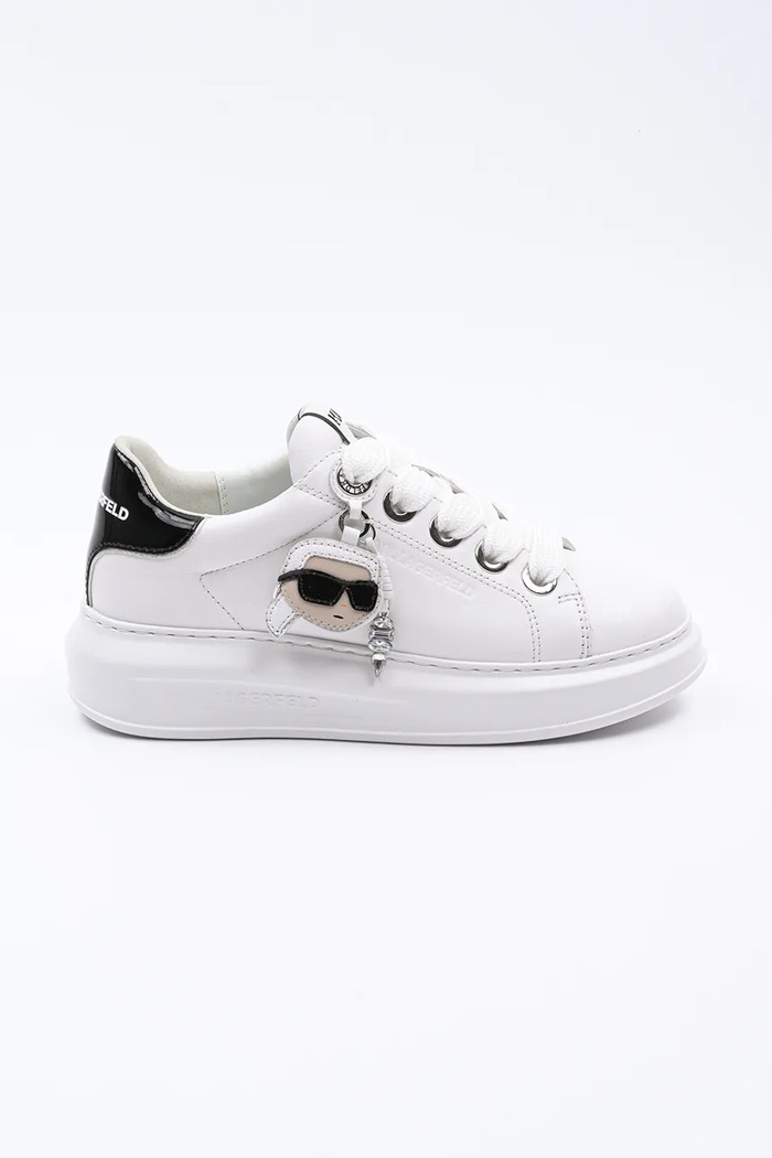 Kožené tenisky Karl Lagerfeld KAPRI platforma bílá KL62576T.011