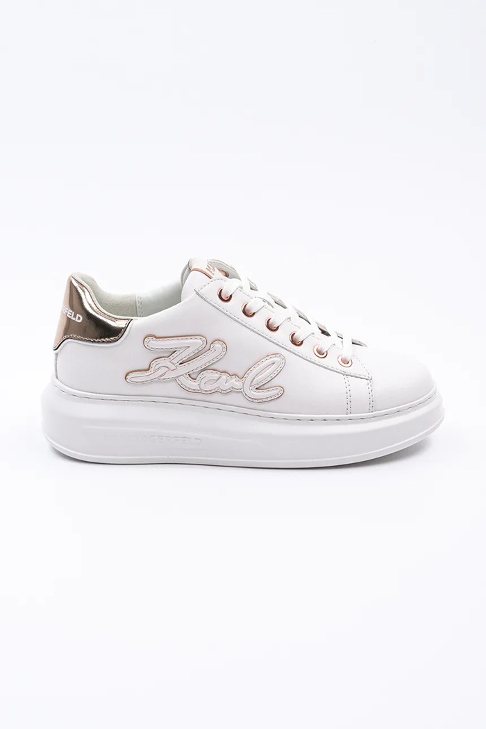 Karl Lagerfeld sneakersy skórzane KAPRI platforma biały KL62511A.11P