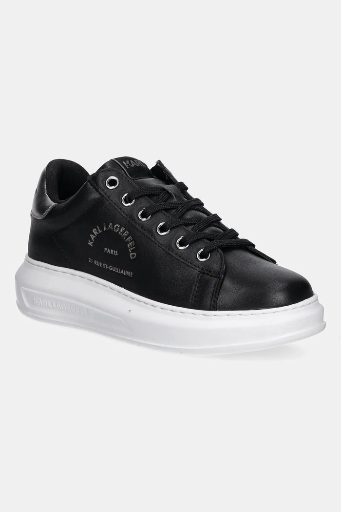 Karl Lagerfeld sneakersy skórzane KAPRI Planet friendly czarny KL62538K.00S