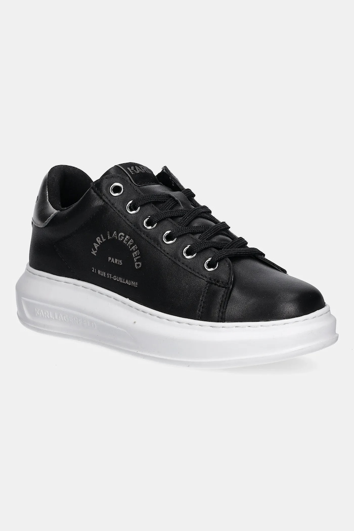 Karl Lagerfeld sneakersy skórzane KAPRI Planet friendly czarny KL62538K.00S
