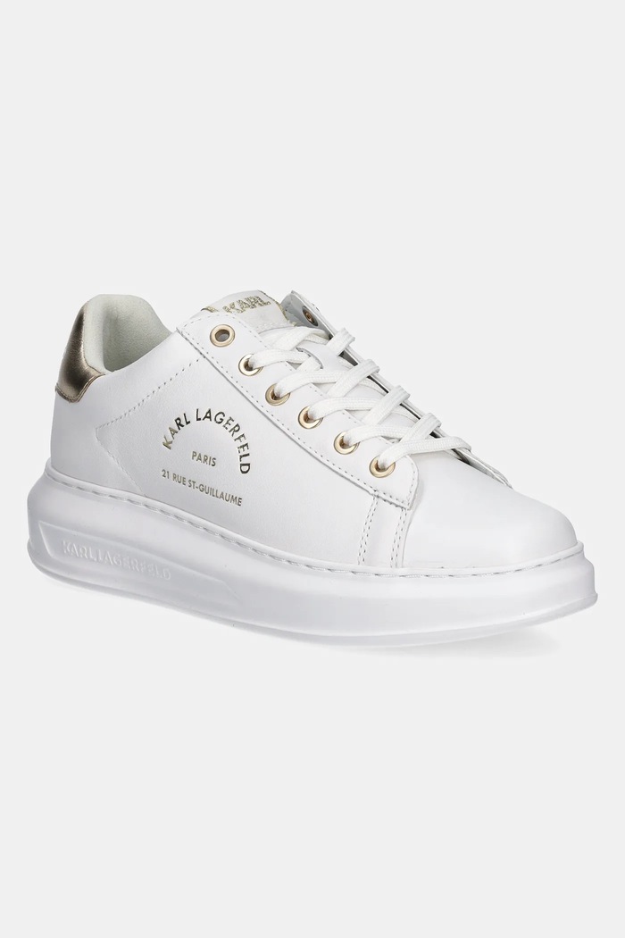 Karl Lagerfeld bőr sportcipő KAPRI lapos fehér KL62538K.01G