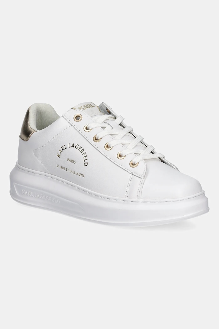 Karl Lagerfeld bőr sportcipő KAPRI lapos fehér KL62538K.01G